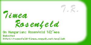 timea rosenfeld business card